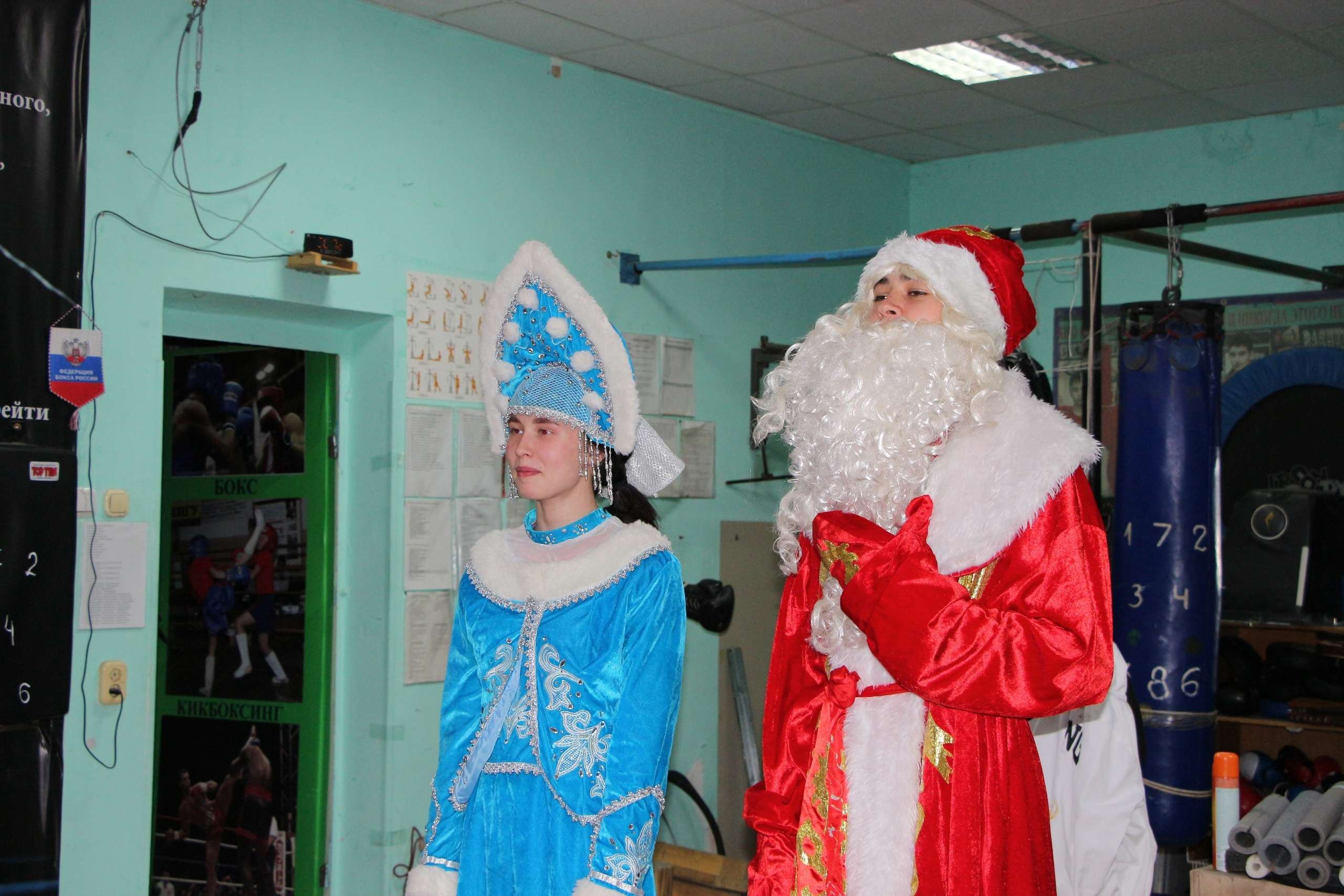 Тренировки ребят посетили дед Мороз и Снегурочка 😊😊😊