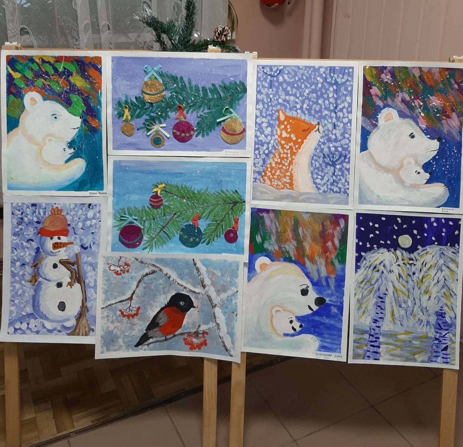 🌲✨🌲 Замечательная выставка "Зимний пейзаж" была организована воспитанниками художественной студии "Радуга Дэш"-  руководитель Хайруллина Л