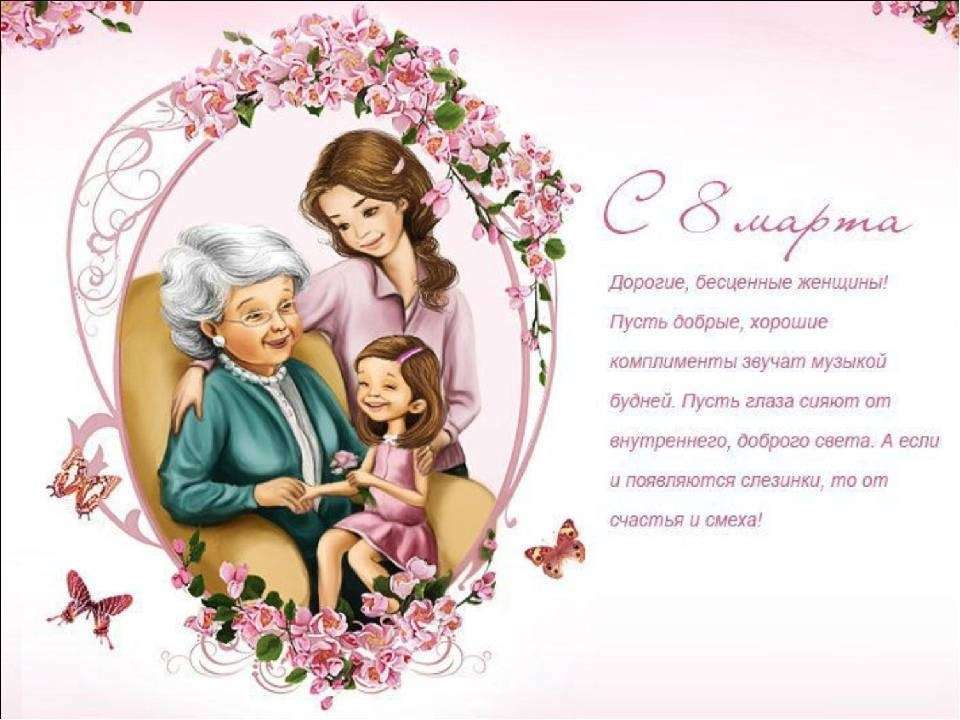 Поздравление мам и бабушек с 8 Марта
